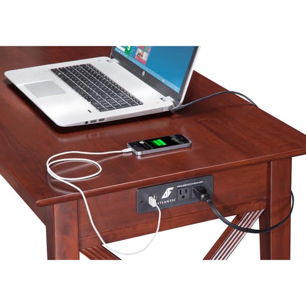 Shop Lexi Desk With Drawer And Charging Station In Walnut Free