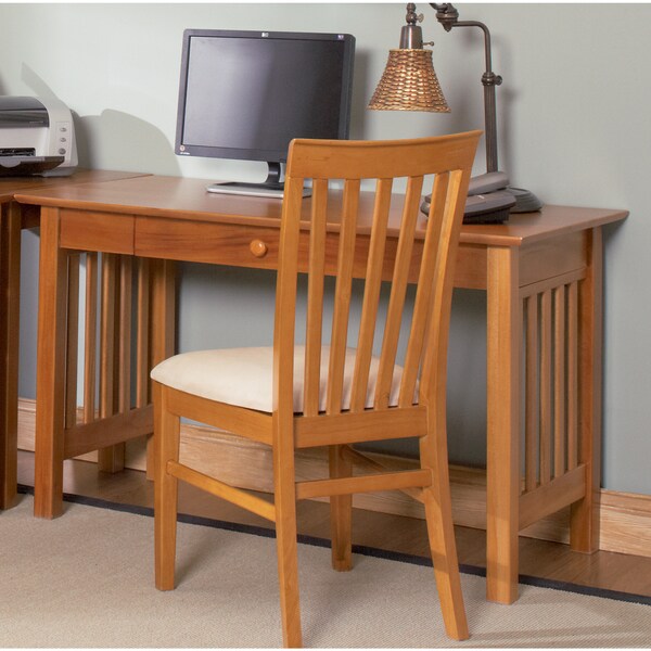 Atlantic Furniture Harvard Caramel Latte Wood Mission Desk with Drawer