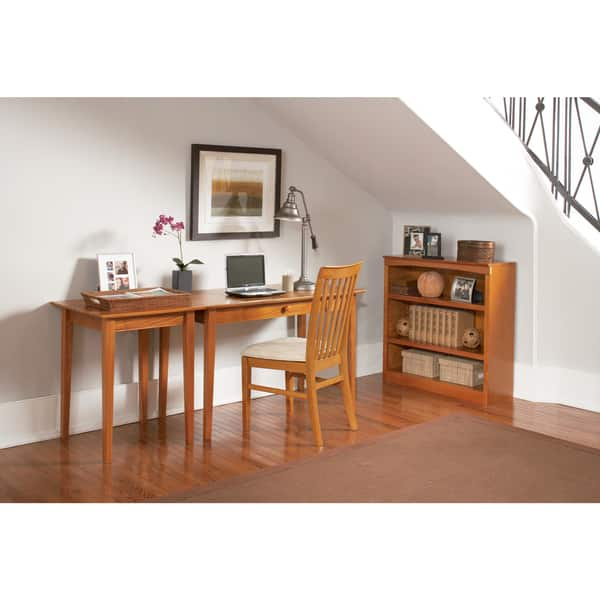 Shop Atlantic Furniture Shaker Caramel Latte Wood Desk With Drawer