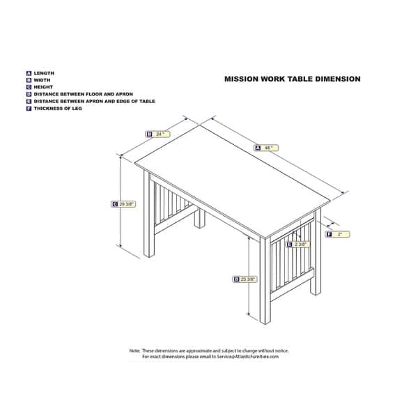 Shop Atlantic Furniture Mission Walnut Wood Writing Desk On Sale