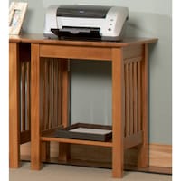 Atlantic Furniture Mission Walnut Wood Printer Stand With Usb Atlantic Furniture Harvard Mission Caramel Latte Wood Printer Stand