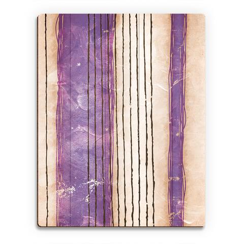 Stringboard Grape-colored Wood Wall Art