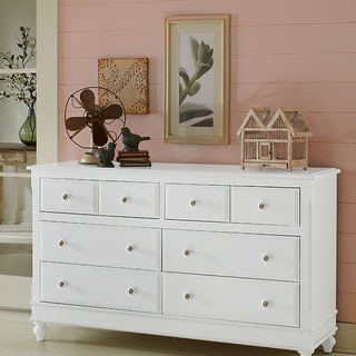 Hillsdale Lake House Wood 8-Drawer Dresser, White - Bed Bath