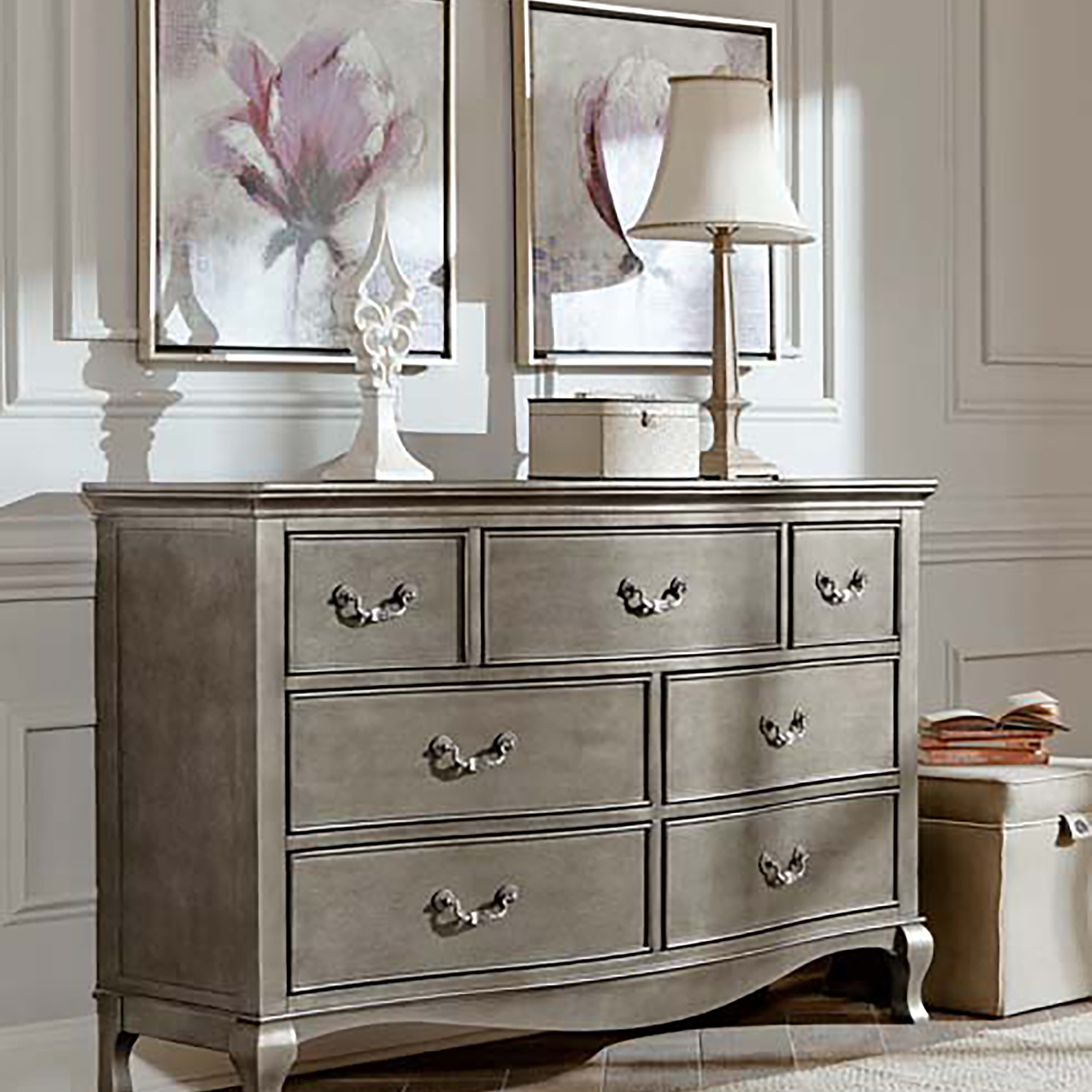 Kensington Antique Silver 7-Drawer Dresser Silver 7-drawer | eBay