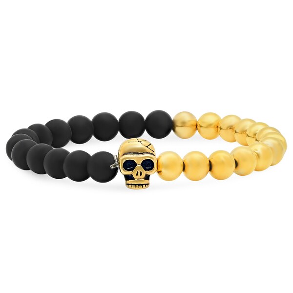gold skull bracelet