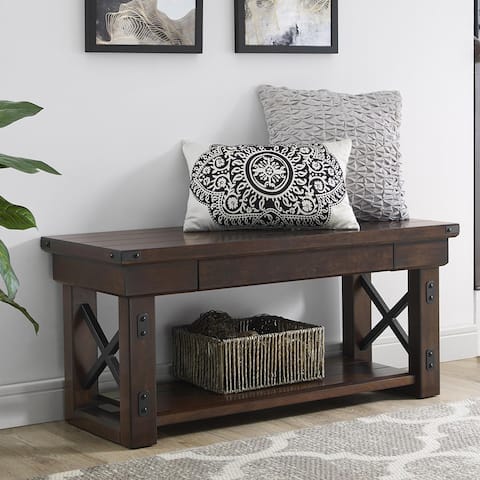 Carbon Loft Maxton Mahogany Veneer Console Bench