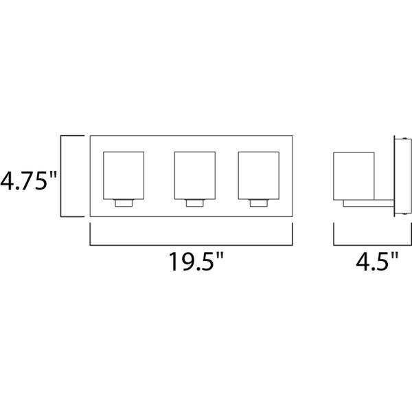 Maxim Lighting Blocs LED Bath Vanity Fixture - Silver