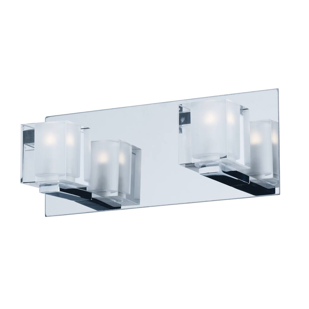 Maxim Lighting Blocs Silvertone LED 2-light Wall Sconce - Silver