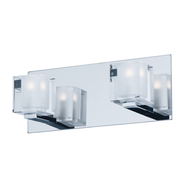 Maxim Lighting Blocs Silvertone LED 2-light Wall Sconce - Silver - Polished Chrome