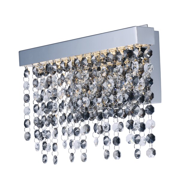Maxim Lighting Metal And Gl Smoky Crystal Strands Led Wall Sconce Silver Ships To Canada 12546453 Smoky Crystal Strands Led Wall Sconce