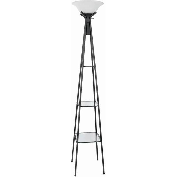 Coaster Furniture Gianni Charcoal Black Versatile Shelf Tower Floor Lamp  On Sale Bed Bath  Beyond 12546707