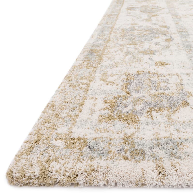 Alexander Home Verona Sea Floral Distressed Border Rug