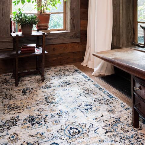 Alexander Home Verona Floral Border Transitional Rug