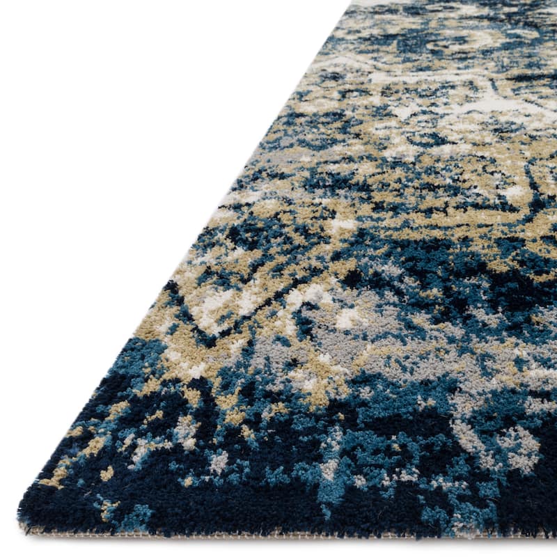 Alexander Home Verona Transitional Navy Medallion Rug