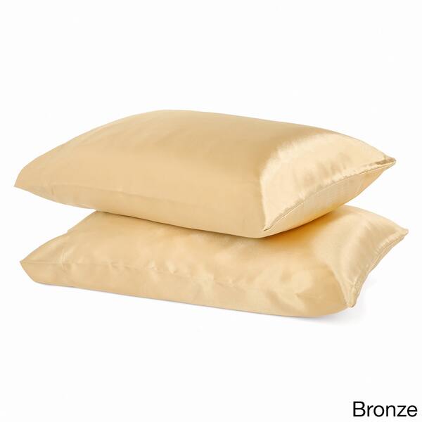 Shop Super Soft Satin Pillowcases Set Of 2 Free Shipping On