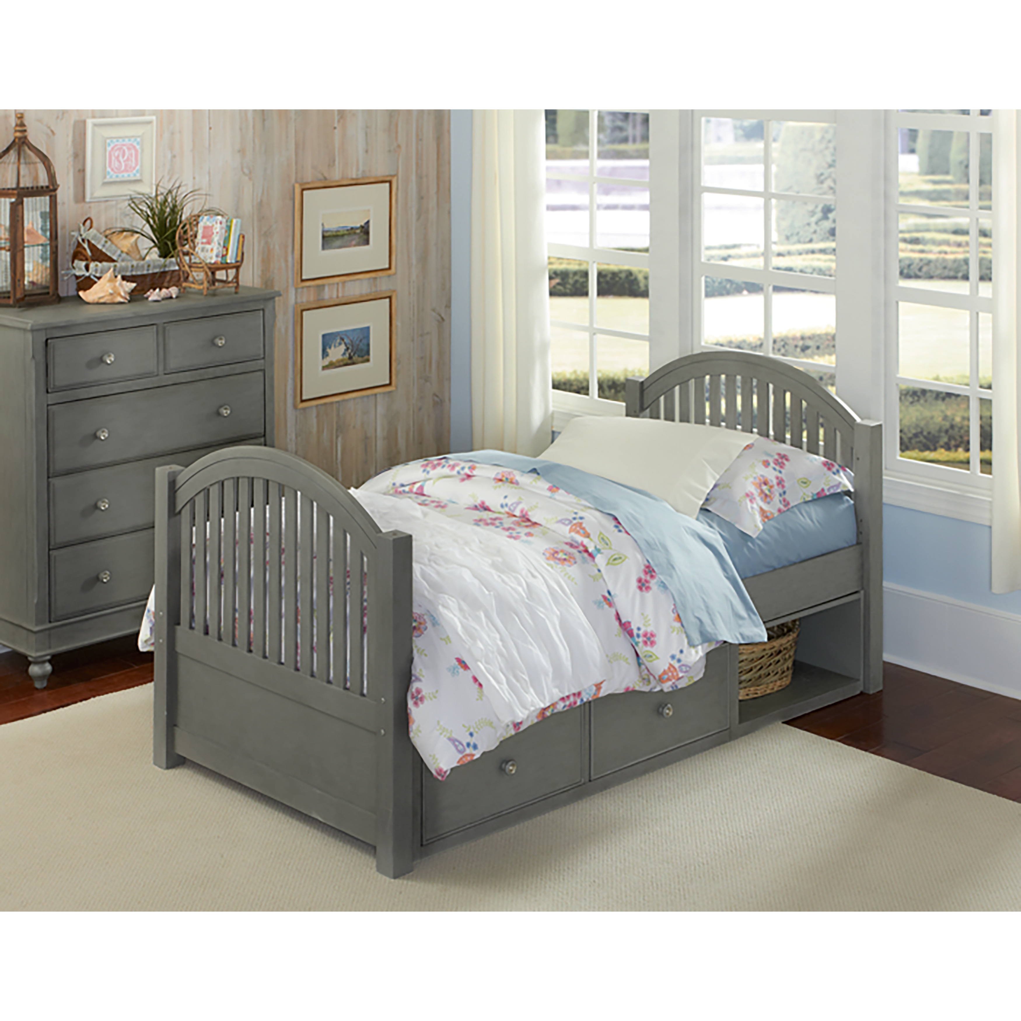 Lake House Adrian Stone Grey Twin Bed with Storage Grey Twin eBay