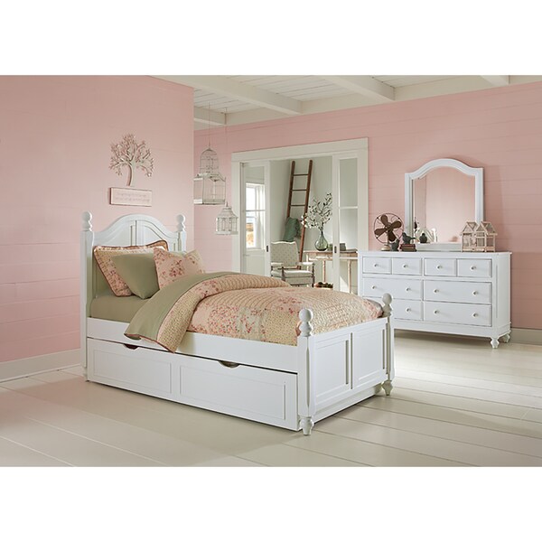 Lake House Payton Twin-size White Arched Bed and Trundle