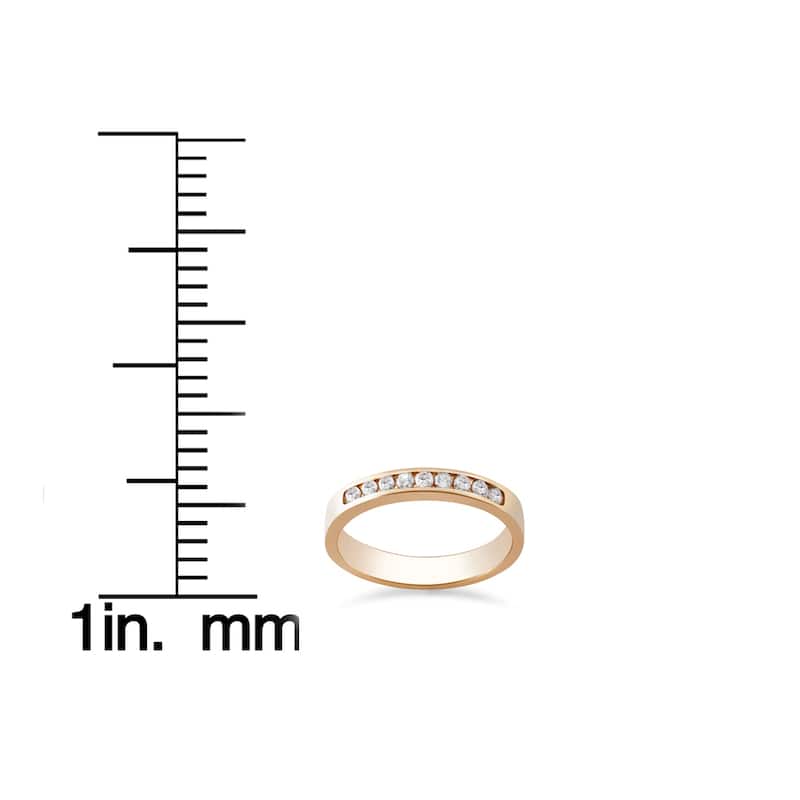 14k Rose Gold 1/4ct TDW Round Diamond Wedding Ring