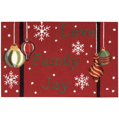 Nourison Everywhere Love Family Joy Red Accent Rug (1'8 x 2'6) - 1'8" x 2'6"