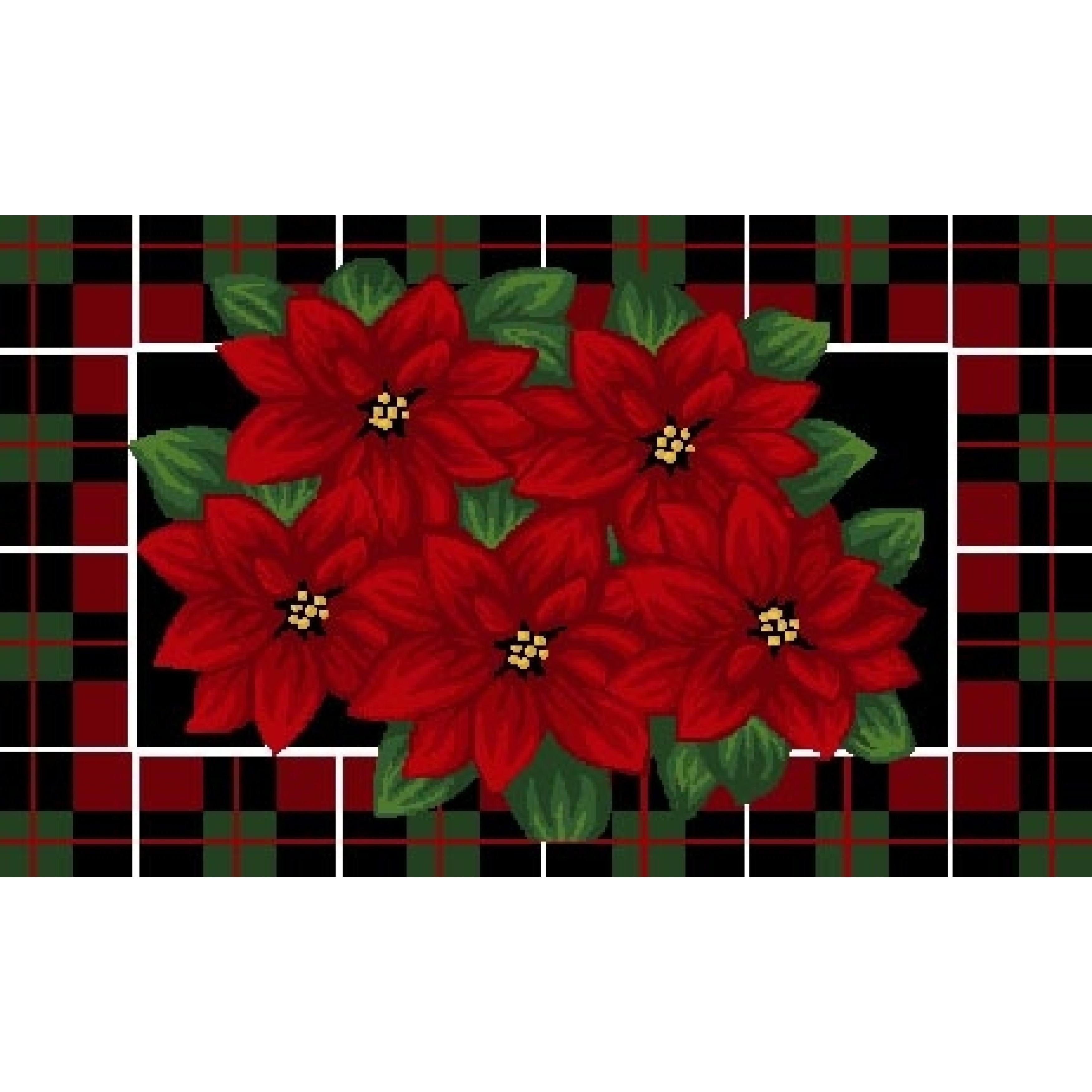 Nourison Everywhere Poinsettia Black Accent Rug