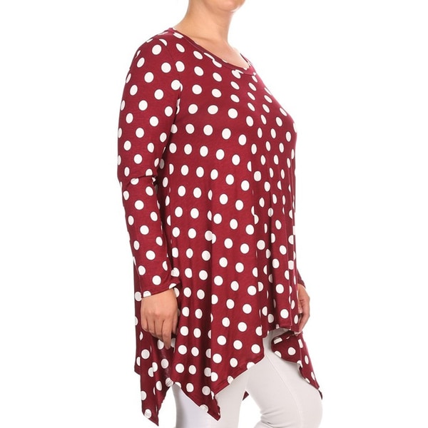 polka dot plus size shirt