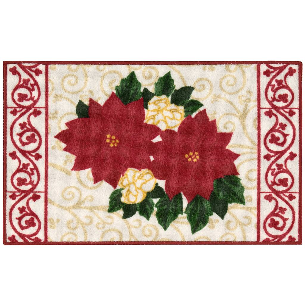 Nourison Essential Elements Poinsettia Red Accent Rug (1'5 x 2'4) - 1'6" x 2'3"