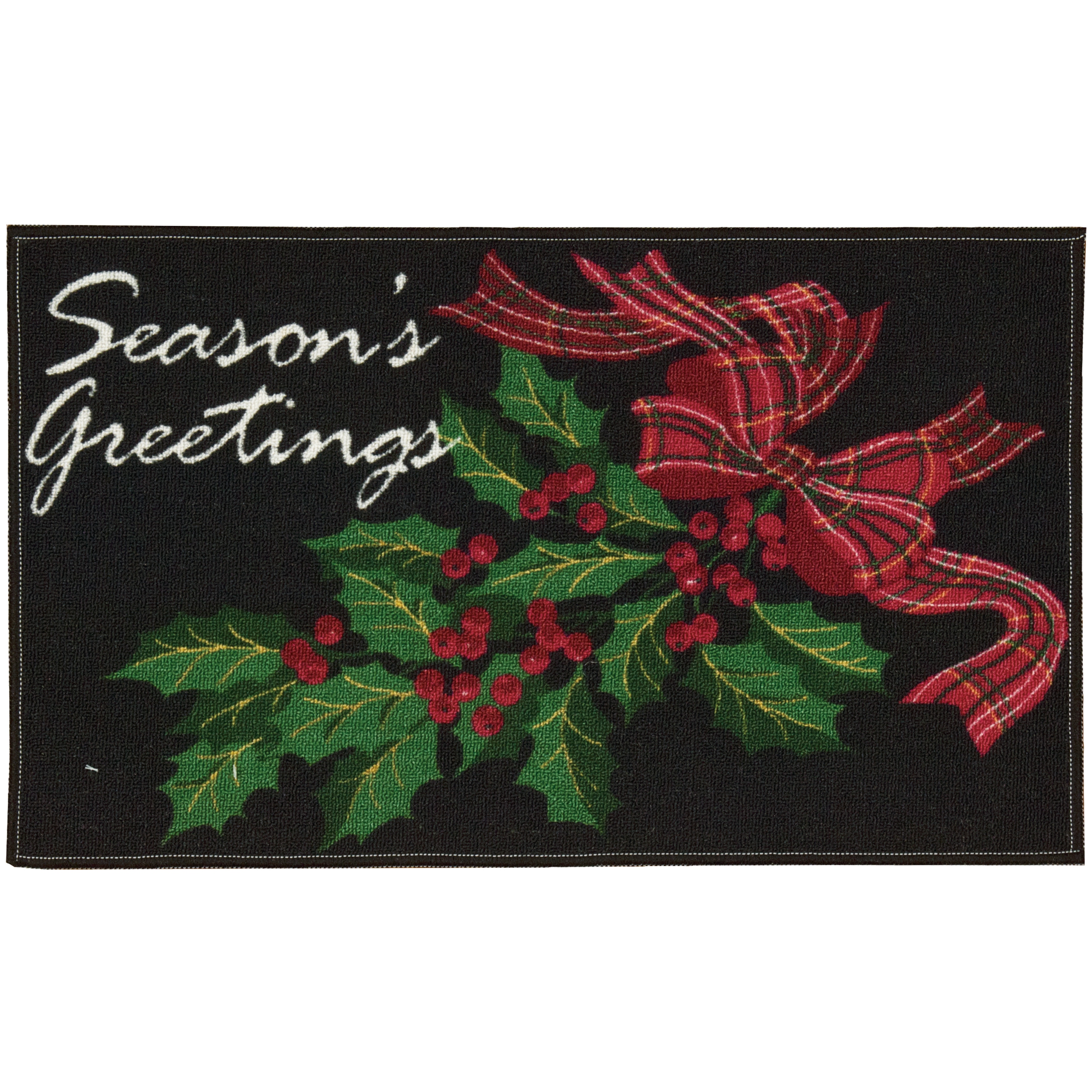 Nourison Essential Elements Seasons Greetings Black Accent Rug (1'5 x 2'4) - 1'6" x 2'3"