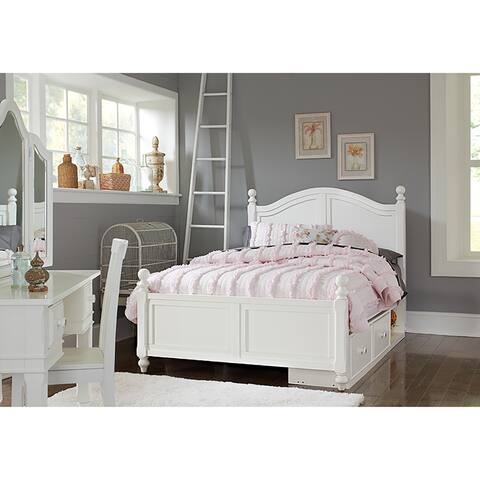 Lake House Payton White Arched Full-size Bed with Storage