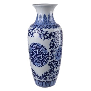 Blue and White Ceramic Vase