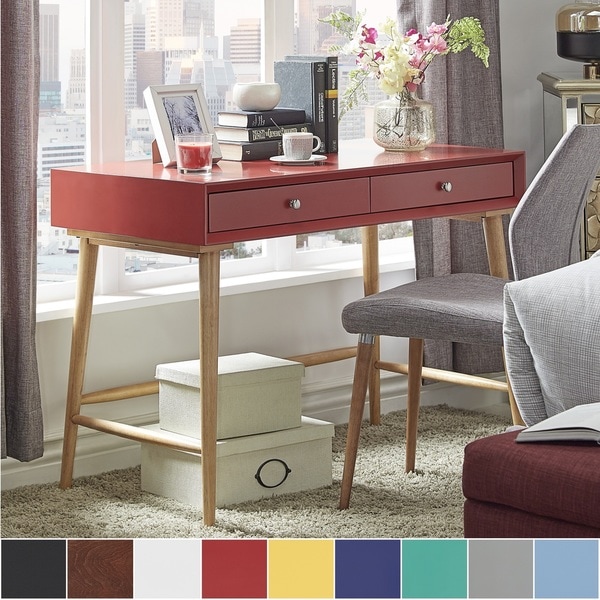 Audacious Mid Century Modern Computer Desk With Keyboard Tray