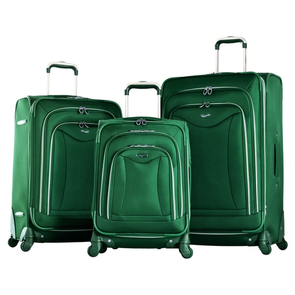 green suitcase set