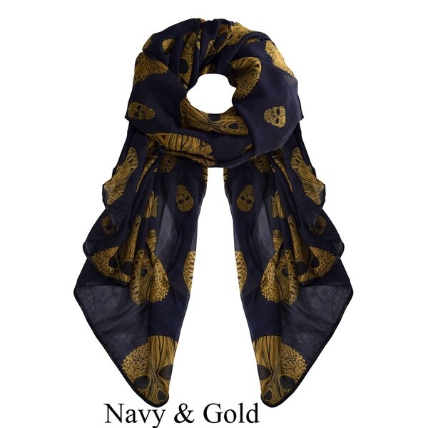 black chiffon scarf wrap
