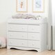 preview thumbnail 1 of 5, South Shore Angel Changing Table 6-drawers Pure White