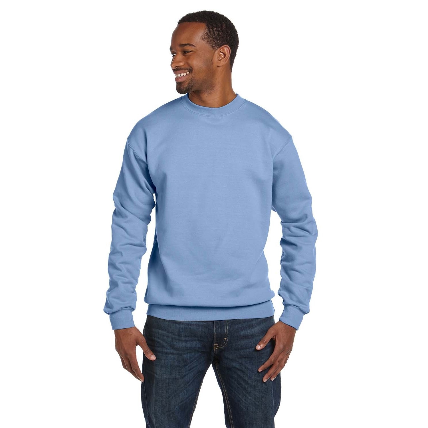 light blue men's sweatshirt