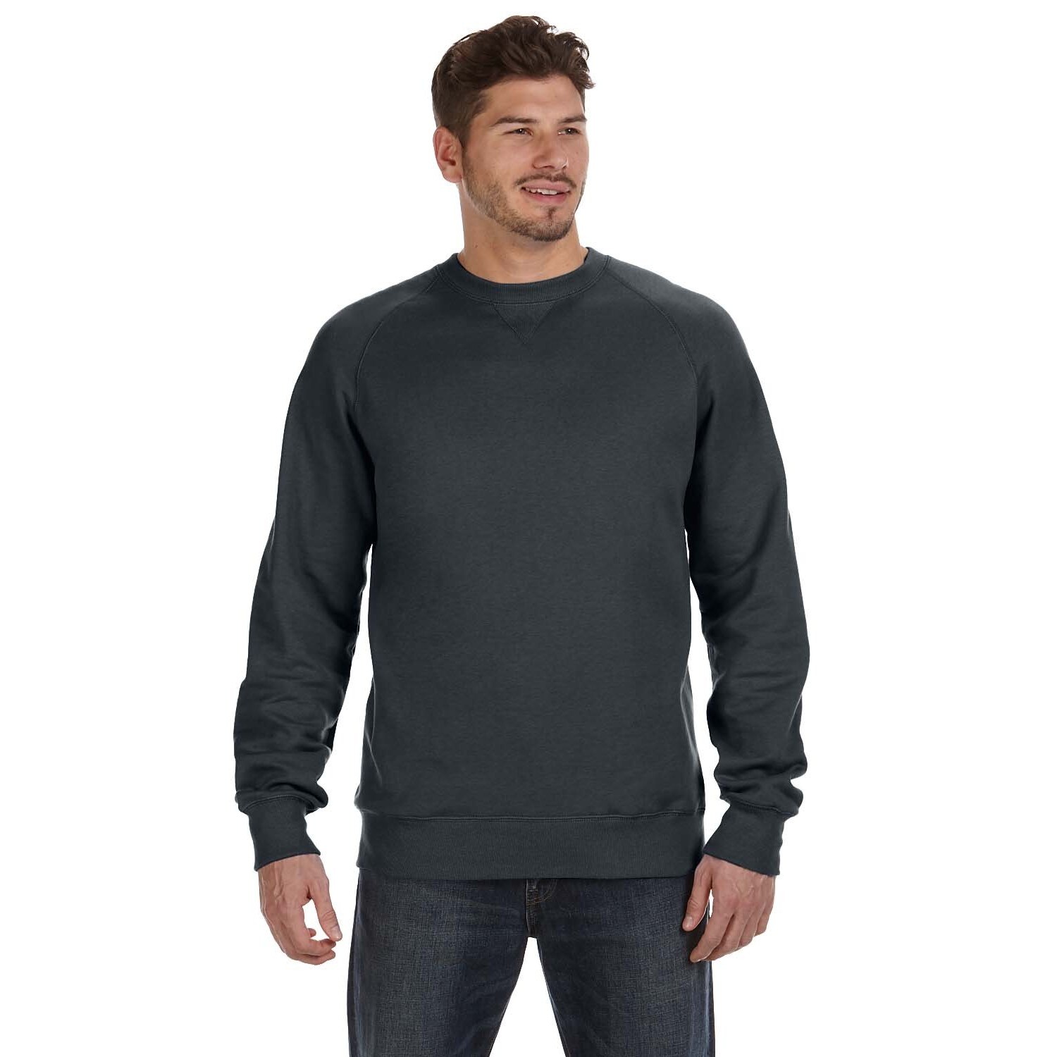 black crew neck sweater mens