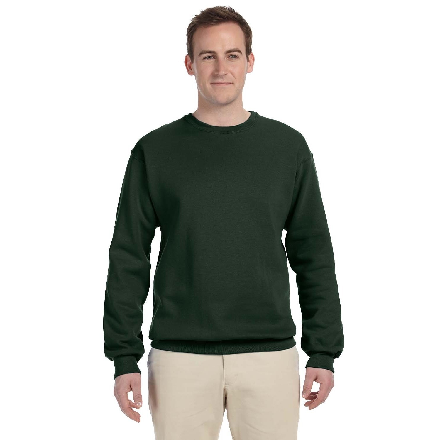 forest green crew neck sweater