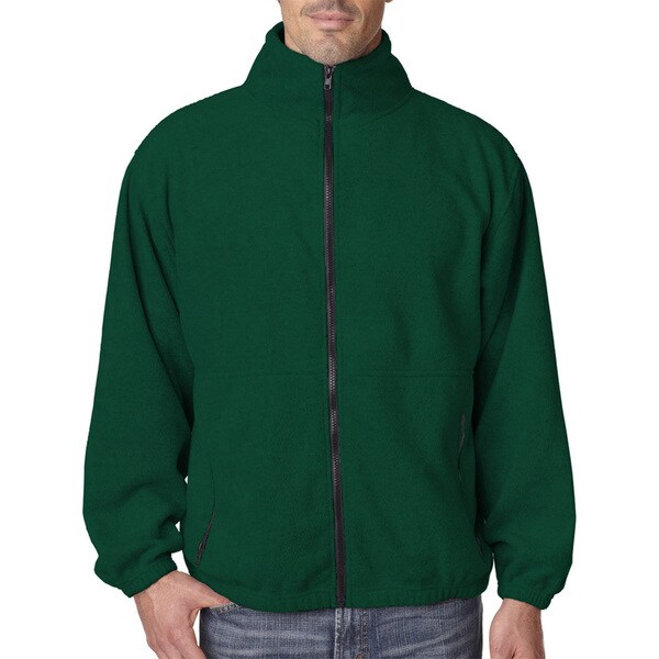 Iceberg Fleece FullZip Men's Forest Green Jacket Overstock 12556191