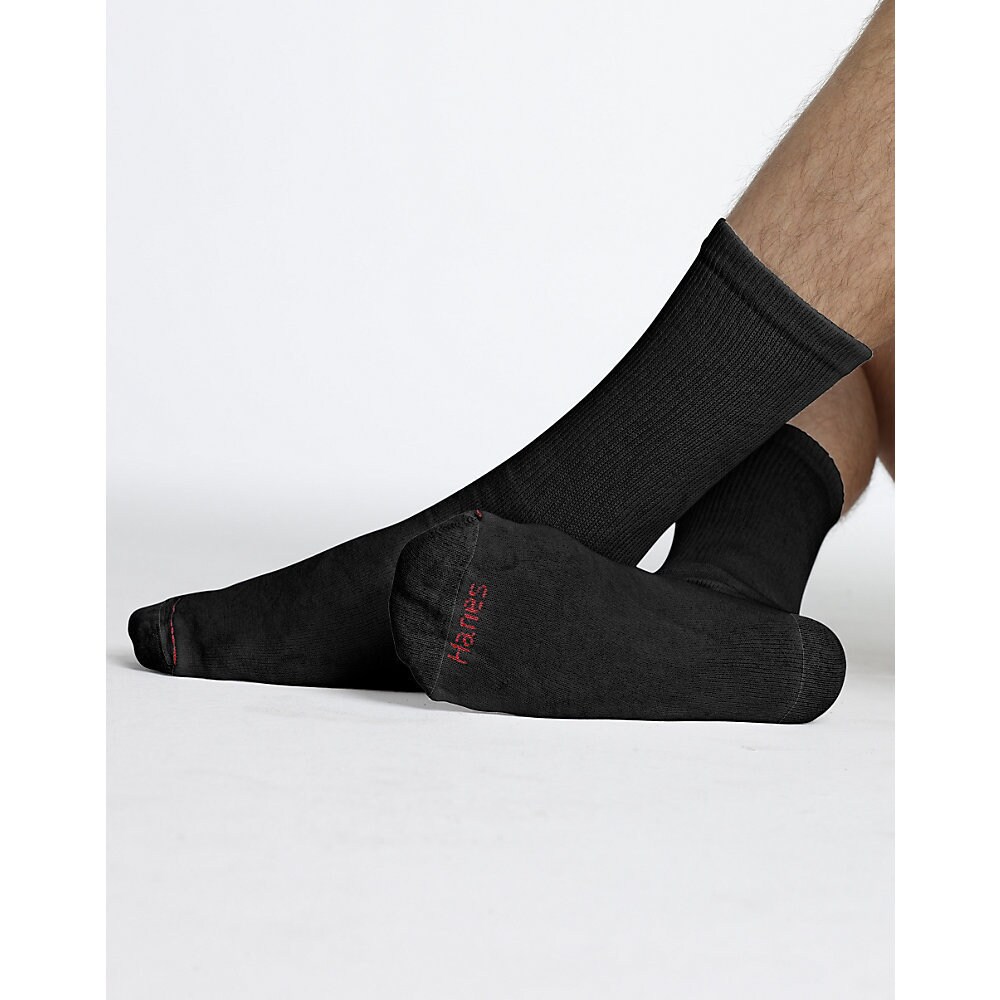 men's black crew socks