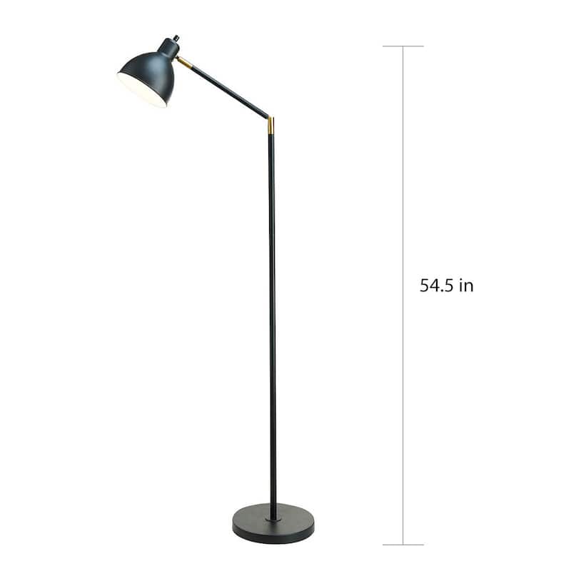 Carson Carrington Innnes Black Brass/Metal 54.5-Inch Articulating Antique Floor Lamp