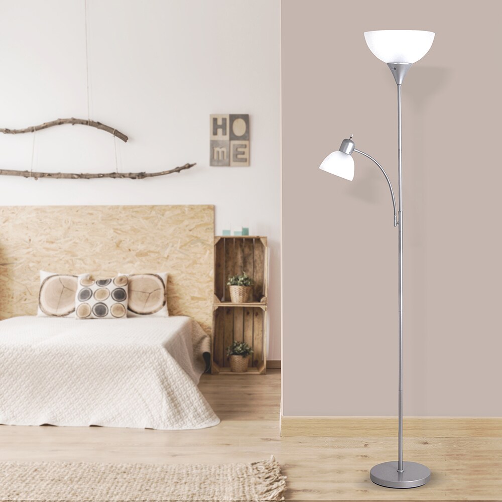 silver torchiere floor lamp