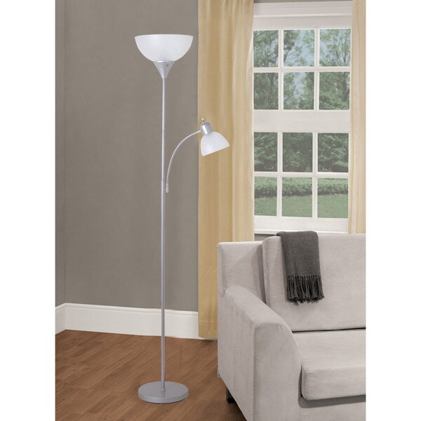 silver torchiere floor lamp