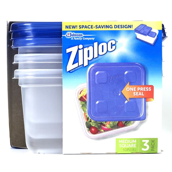 Ziploc Medium Square Containers - 3 count
