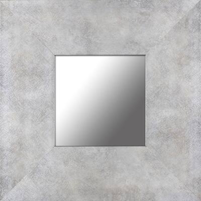 Hobbitholeco Silver 12.5-inch x 12.5-inch Distressed Pearl-frame Accent Mirror (Set of 4) - Pearl