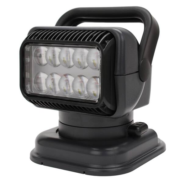 GoLight Grey Portable LED Light with Wired Remote - Black - Bed Bath ...