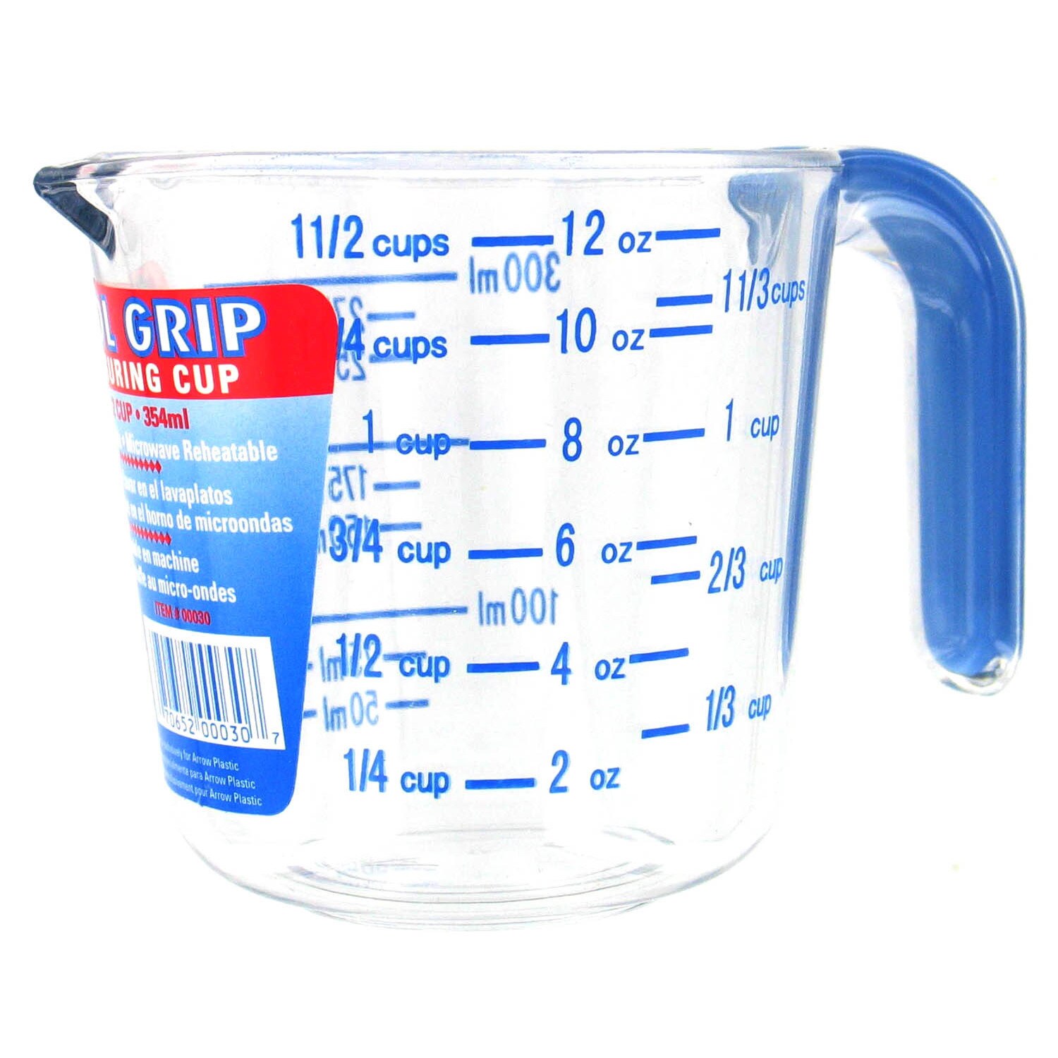 Arrow Plastic Measuring Cups for Liquids, 1.5 Cups - With Cool-Grip Ha —  CHIMIYA
