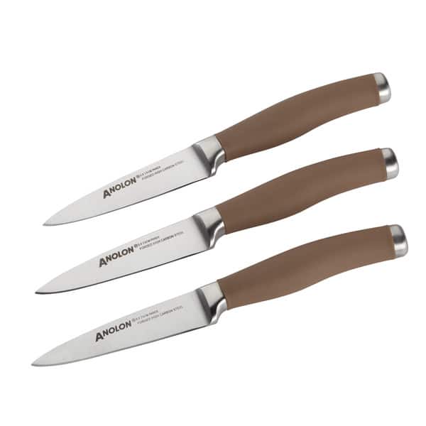 2 - Non-Stick Paring Knives Knife w/ Sheath Covers - Blue & Orange Kitchen  Tools