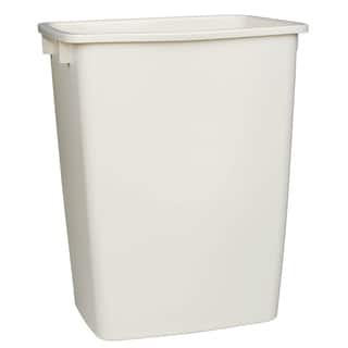 White Kitchen Trash Cans Online At Our Best Rubbermaid Fg2806tpbisqu 36 Qt Bisque Open Wastebasket