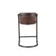 preview thumbnail 3 of 3, Aurelle Home Rustic Vintage Brown Leather Counter Stool (Set of 2)