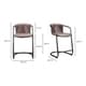 preview thumbnail 5 of 3, Aurelle Home Rustic Vintage Brown Leather Counter Stool (Set of 2)