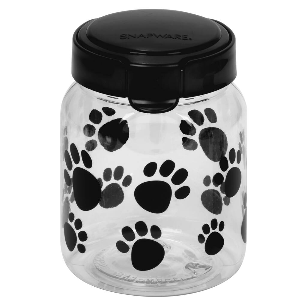 Snapware 1098566 4-1/10 Cup Paw Print Pet Treat Canister